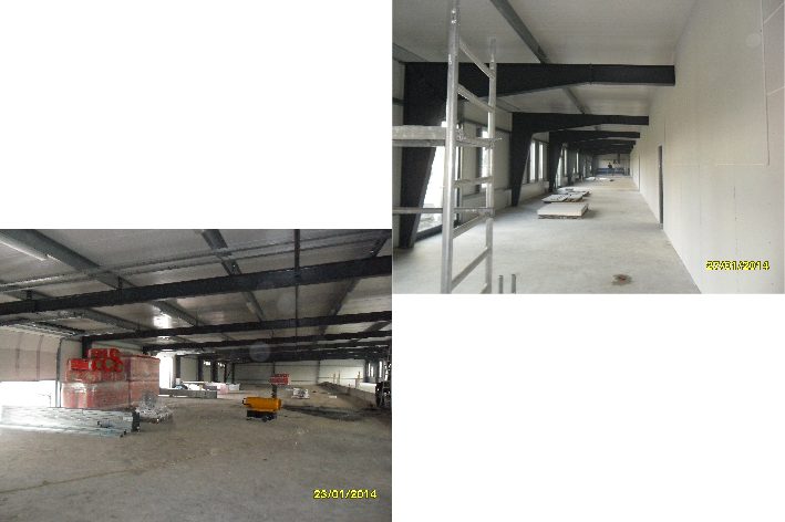 Innenansichten der neuen Industriehalle